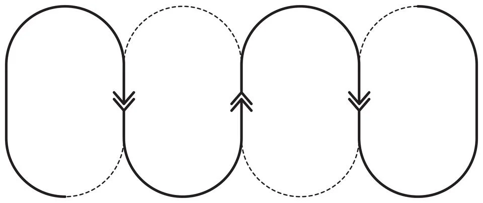 Vector Circular Process Infographic Template. Monochrome, 4-step illustration Stockillustratie