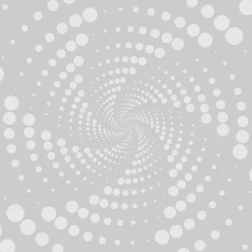 Vector circular swirl pattern of circles on a gray background. Texture, bac.. Stock Illustration