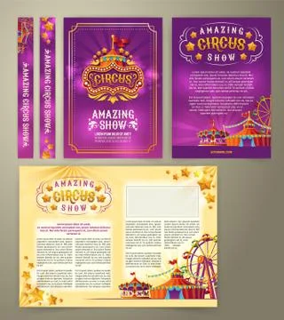 Vector circus flyer, banner Stock-Illustration