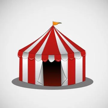 Vector circus tent on a bright background Stock Illustration
