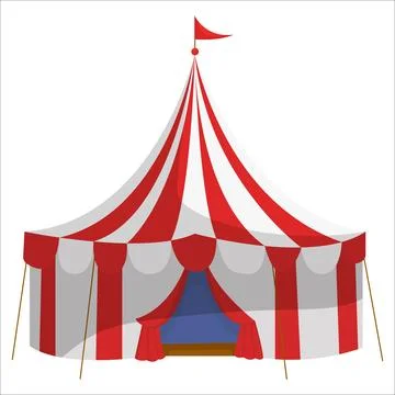 Vector Circus Tent Illustration. Stock Illustration