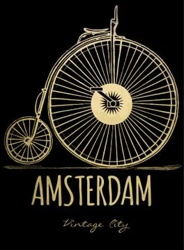 Vector city background. Amsterdam Stock Illustration