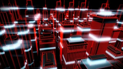 Vector City Beat Looping Animation Stock Footage 73432728