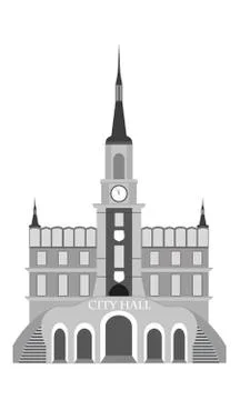 Vector city hall building Stock Illustration