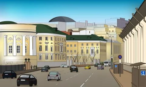 Vector City lendskeyp Stock Illustration