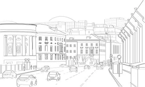 Vector City lendskeyp Stock Illustration