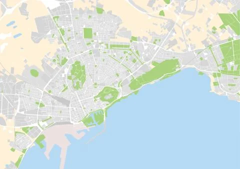 Vector city map of Alicante Stock Illustration