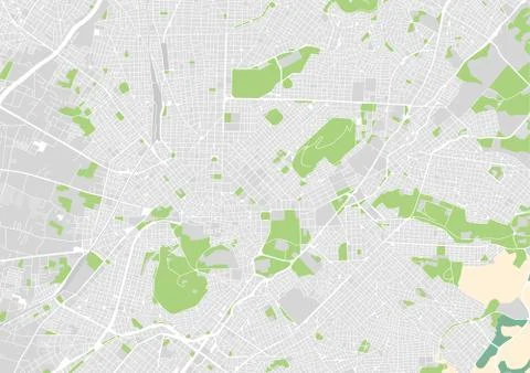 Vector city map of Athens Stock Illustration