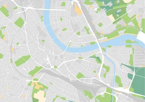 Vector city map of Basel Illustrazione stock