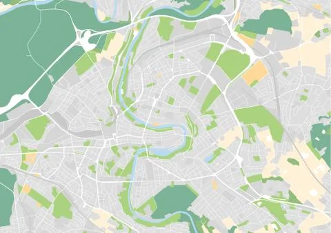 Vector city map of Bern イラスト素材