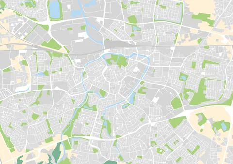Vector city map of Breda, Netherlands イラスト素材