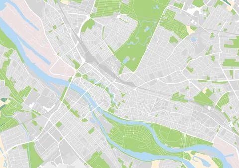 Vector city map of Bremen, Germany 스톡 일러스트