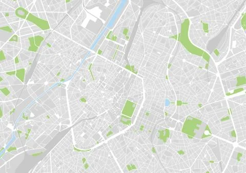 Vector city map of Brussels Stock Illustration