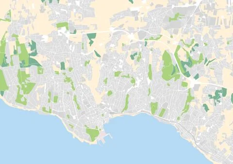 Vector city map of Cascais, Estoril Stock Illustration