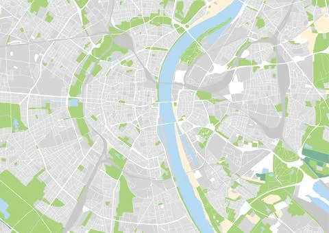 Vector city map of Cologne, Germany Stock Illustration