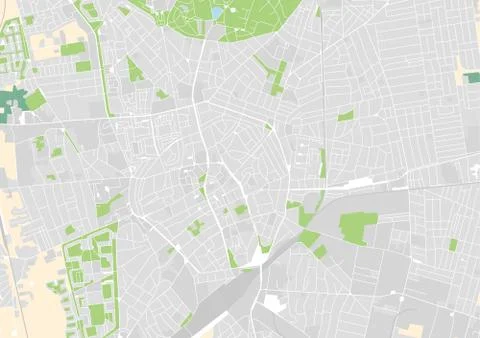Vector city map of Debrecen 스톡 일러스트