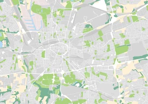 Vector city map of Dortmund Stock Illustration