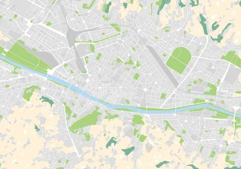 Vector city map of Firenze 스톡 일러스트