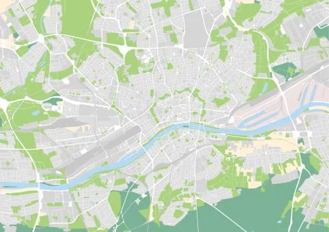 Vector city map of Frankfurt Stock Illustration