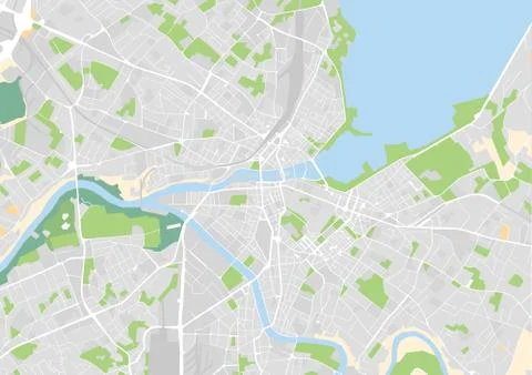 Vector city map of Geneva 스톡 일러스트