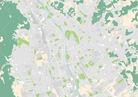 Vector city map of Graz Stock Illustration