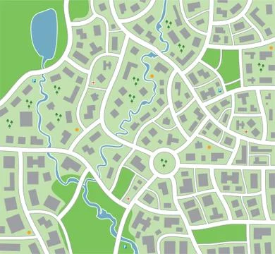 Vector city map Stock Illustration