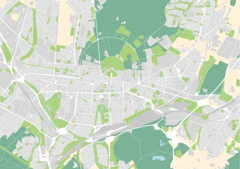 Vector city map of Karlsruhe 스톡 일러스트