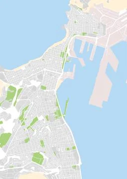 Vector city map of Las Palmas, Canary Islands, Spain 스톡 일러스트