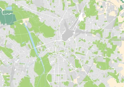 Vector city map of Leipzig, Germany Stock-Illustration