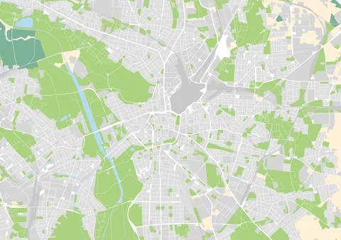 Vector city map of Leipzig 스톡 일러스트