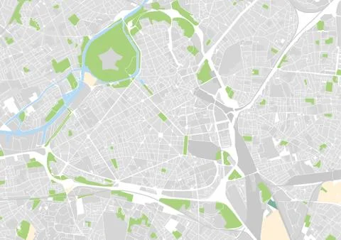Vector city map of Lille 스톡 일러스트