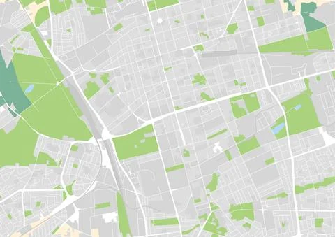 Vector city map of Lodz, Poland 스톡 일러스트