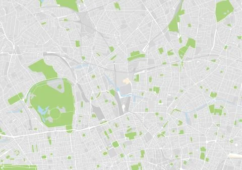 Vector city map of London (north, Camden) 스톡 일러스트