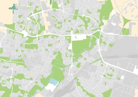 Vector city map of Lublin, Poland イラスト素材