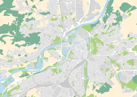 Vector city map of Metz 스톡 일러스트