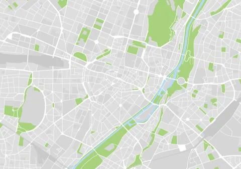 Vector city map of Munich Stock Illustration
