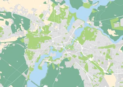 Vector city map of Potsdam 스톡 일러스트