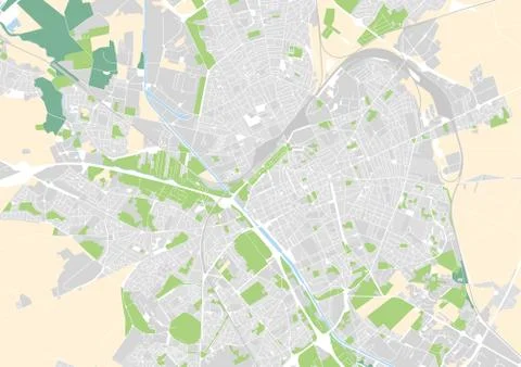 Vector city map of Reims 스톡 일러스트