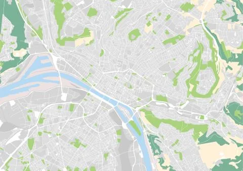 Vector city map of Rouen 스톡 일러스트