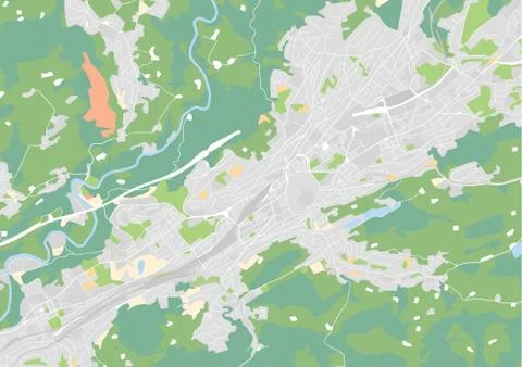 Vector city map of St. Gallen イラスト素材