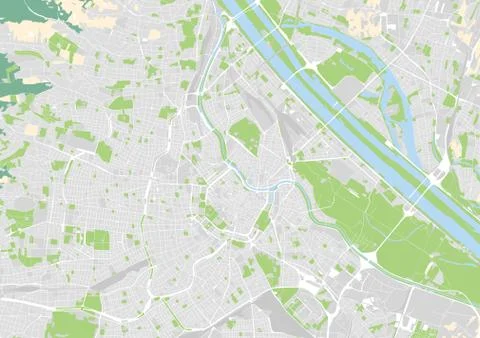Vector city map of Vienna Stock Illustration