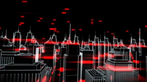 Vector City Pan Looping Animation Stock Footage 73433086