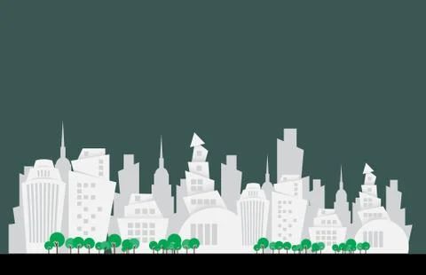 Vector of city skyline Stock Illustration