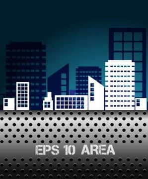 Vector of city skyline Stock Illustration