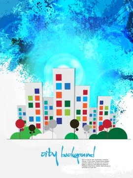 Vector of city skyline 스톡 일러스트