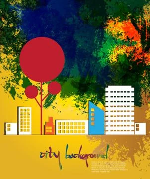 Vector of city skyline Stock Illustration