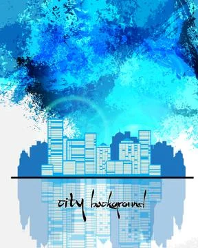 Vector of city skyline Stock Illustration