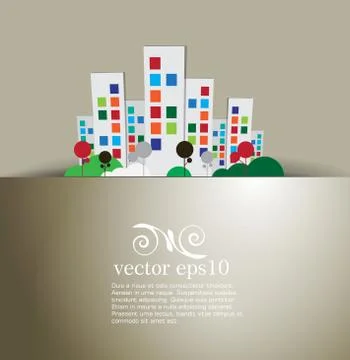 Vector of city skyline Stock Illustration