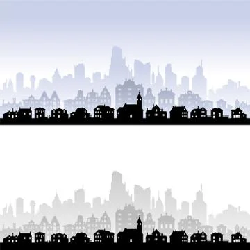 Vector City Skyline Illustrazione stock