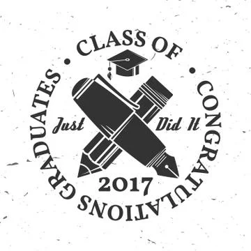 Vector Class of 2017 badge Stock Illustration